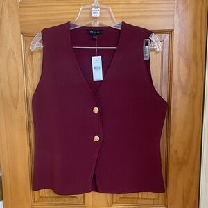 Ann Taylor Burgundy Sleeveless Top